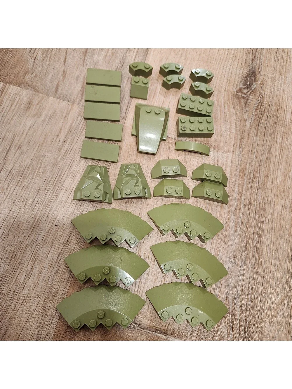 LEGO Army Olive Green Pieces Bricks From 70006 Unique Rounded Angled 27 Pcs